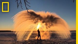 Here’s How Boiling Water Can Turn Into Ice  National Geographic [upl. by Anaerb]