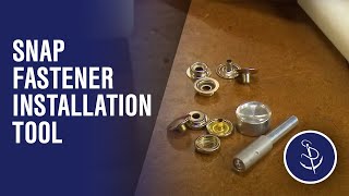 Snap Fastener Installation Tool Demo [upl. by Dyanne69]