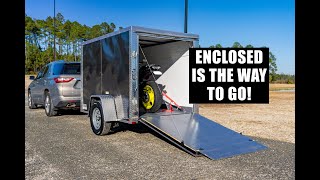 HOW I TRANSPORT MY MOTORCYCLE  Enclosed Trailer Review [upl. by Neural]