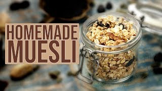 Homemade Muesli  Oats Muesli  Oats amp Nuts Breakfast Mix  How To Make Easy Muesli [upl. by Ytteb]