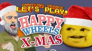 Annoying Orange  Grandpa Lemon Plays XMAS HAPPY WHEELS [upl. by Nart]