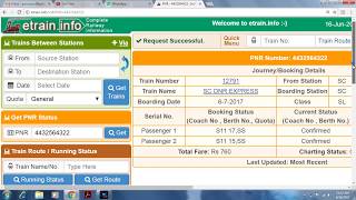 How to check PNR Status of train ticket [upl. by Arved397]