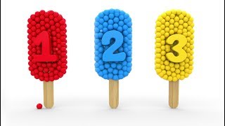 Learn Numbers with 3D Popsicle for Children Kids 110 [upl. by Lichtenfeld]