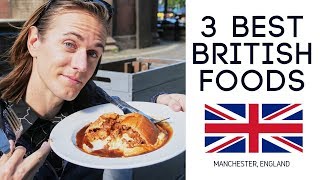 British Food Tour  3 Dishes You HAVE to Try in England Americans try British food [upl. by Sral]