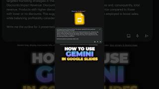 How to use Google Gemini in Google Slides [upl. by Albertina]