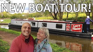 New Boat Tour  COME ONBOARD and take a look around our new Canal Narrowboat Tiny Home Episode 122 [upl. by Addie]