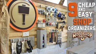 9 Cheap And Easy Shop Organizers  Super Simple HOW TO [upl. by Enilegna]