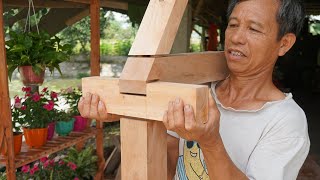 Awesome Techniques Of Carpenter  Making Japanese Tensegrity Wood Structure [upl. by Eiliah]