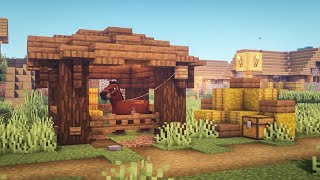 Minecraft How to Build a Small Horse Stable [upl. by Ahsietal]