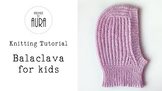 Knitting Tutorial  Balaclava for Kids [upl. by Nerrol]