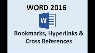 Word 2016  Bookmark Cross Reference amp Hyperlink  How to Add Use Insert Bookmarks References in MS [upl. by Fife]