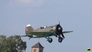 Polikarpov I16 quotDEPRNquot  Testflight with difficult landing 2017 [upl. by Sherborn689]