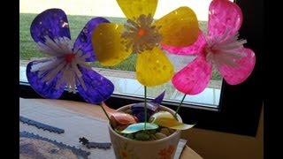 Flores con botellas de plástico en 10 minutosmpg [upl. by Werner]