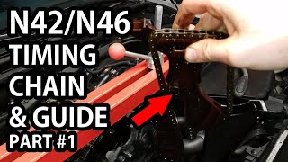 N42N46 Chain Replacement DIY Complete Guide PART 1 Removing chain Guide rail Seal amp Timing [upl. by Kimber492]