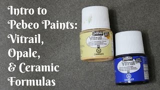 Pebeo Paints Vitrail Opale amp Ceramic Part 1 [upl. by Buschi]