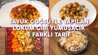 Tavuk Göğsüyle Yapılan Lokum Gibi Yumuşacık 5 Farklı Tarif Seç Beğen  Yemekcom [upl. by Derina]