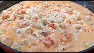 Creamy Seafood Chowder  MarysKitchenMtl [upl. by Stacee]