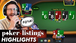 AllinPAVs soul gets crushed by QUADS Online Poker Highlights [upl. by Norwood166]