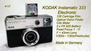 KODAK Instamatic 333 Electronic 1970 [upl. by Nanah]