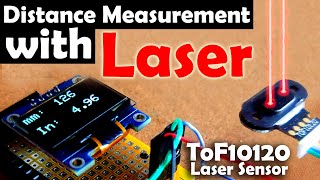 TOF10120 Laser Range Sensor with Arduino to Measure Distance  Oled Display laser for measurements [upl. by Rakel]