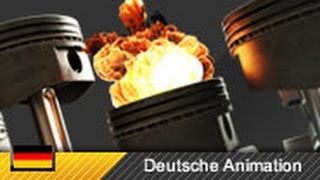 Zweitaktmotor  Aufbau  Funktionsweise Animation [upl. by Dodge451]