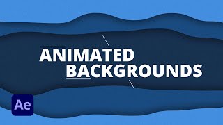 3 Creative Animated Backgrounds in After Effects  Tutorial [upl. by Haslett]