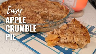 Easy Apple Crumble Pie Recipe [upl. by Ybreh]