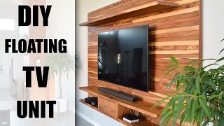 DIY Floating TV Wall Unit  How To Build Your Own  YouTube [upl. by Amisoc]