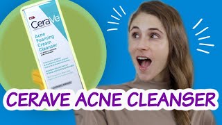 CERAVE ACNE FOAMING CREAM CLEANSER REVIEW DR DRAY [upl. by Ash]