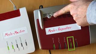 Mesh FRITZBox als Repeater an FRITZBox per WLAN anschließen [upl. by Rocco]