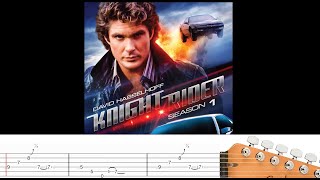 Knight Rider movie theme  Guitar Tab Tabulature [upl. by Lahcear916]