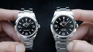 4K The All New Rolex Explorer 36 Vs Explorer 39 Comparison beyond the obvious  Hafiz J Mehmood [upl. by Homovec69]