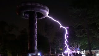 3 Million Volt Test at Teslas Wardenclyffe Tower [upl. by Markman]