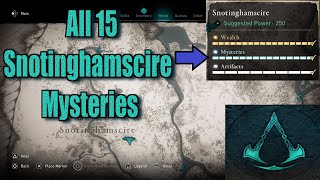 Assassins Creed Valhalla All Snotinghamscire Mysteries Locations guide [upl. by Esil]