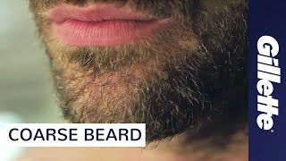 How to Shave Coarse Facial Hair  Gillette [upl. by Nicholl745]