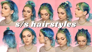 10 EASY HAIRSTYLES FOR SHORT HAIR for Spring Summer 2021 [upl. by Minsat448]