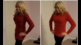 Red Sweaters from Amazon  Turtlenecks  KimTownselYouTube [upl. by Alahcim988]