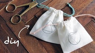 DIY DRAWSTRING BAGS  abetweene [upl. by Laeria]