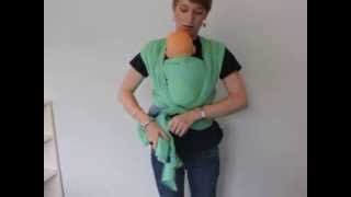 Easy instructions for Front Wrap Cross Carry  Newborn Woven Wrap Babywearing  The Sleep Store [upl. by Bust]