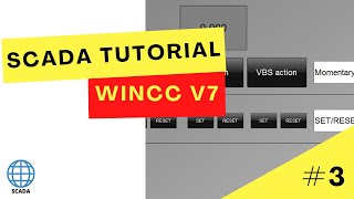 3  SCADA Programming WinCC V7 Tutorial Touch push buttons in WinCC Explorer 23 [upl. by Esorrebma]