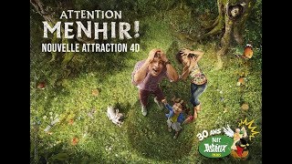 Parc Asterix  Attention Menhir   4D theater [upl. by Swec]