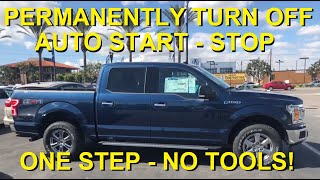 How To Deactivate Disable Disconnect Turn Off Ford F150 F150 Auto Start Stop Permanently in seconds [upl. by Anaugal]