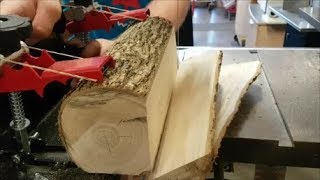 How to Quarter Saw a Log With The Little Ripper Mini Bandsaw Sawmill EthAnswers [upl. by Llieno]