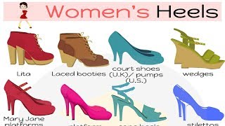 Types of Heels  Learn Different Heels Names in English  List of Heels [upl. by Peppel94]