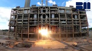 Demolition of Fawley power station boiler house 3amp4 29th July 2021 – video Brown amp Mason [upl. by Piwowar]