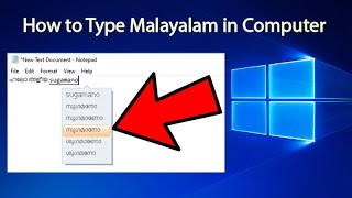 Manglish Keyboard Malayalam Typing Software For Windows 10  How to Type Malayalam in Computer [upl. by Jillene386]