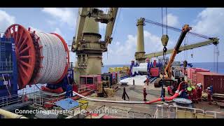 Energean Power FPSO mooring lines installation Karish field Israel [upl. by Xuaeb]