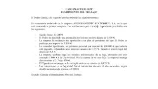 Lec001 Práctica Rendimientos del Trabajo IRPF umh1429sp 201516 [upl. by Phila]