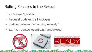 openSUSE Conference 2017 How I Learned to Stop Worrying and Love Tumbleweed but Still Occationally [upl. by Ivonne728]