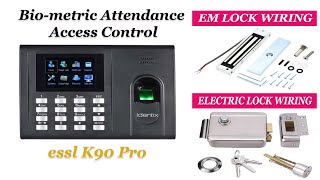 Essl biometric door lock connection  EM Lock amp Electric lock Wiring instruction [upl. by Jaenicke]